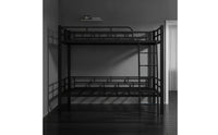 Bunk Bed Frame Space-Saving Metal Bunk Bed Compact Furniture for Students, Teens, Dormitory, Small Apartments, Shared Rooms