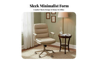 Upholstered Swivel Chair Padded Armrests Upholstered Roller Chair for Adults
