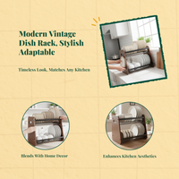 Adjustable stainless steel dish rack