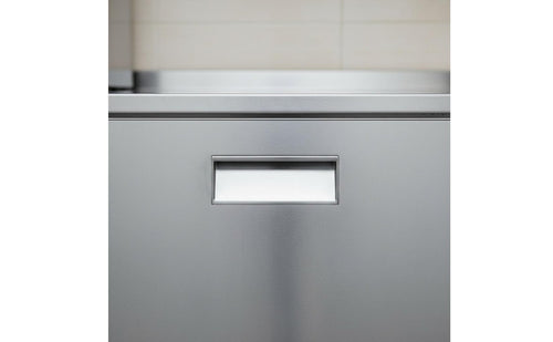 Rust-Resistant Stainless Steel Kitchen Cabinet Easy to Clean Kitchen Workstation with Sink Hygienic Surface Work Table with Cabinet Heavy-Duty for Small Business Owners, Renters, Workshop, Garage, Laundry Room