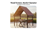 Rustic-Retreatlook Dining Enclosure Sun Protection Garden Gazebo Weather-Resistant Outdoor Single-Unit for Residents, Cafe Owners, Courtyard, Backyard