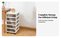 Multi-Level Rolling Cart Space-Saving Design Home Organization Large Capacity