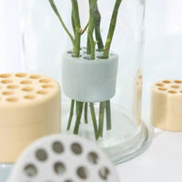 3 Pieces Multi-Hole Flower Stem Holder Upright Flower Frog Neat Floral Arranger Stable for Florists, Hobbyists, Vase, Table Displays
