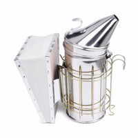 Stainless Metal Bee Smoke Dispenser Manual Bee Smoke Dispenser Compact Hinged Lid Beekeeping Equipment for Beekeepers