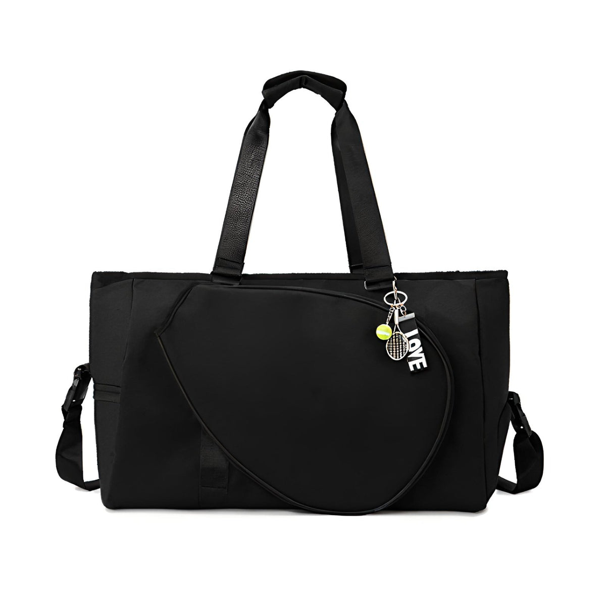 Large Tennis Shoulder Bag Shoe Compartment Tennis Tote Bag Water-Resistant Athletic Gear