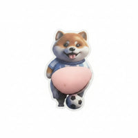 Self-Adhesive Anti-Collision Sticker Soft Door Bumper with Silicone Belly Adorable Dog Belly Sticker Playful for Furniture