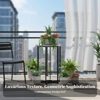 Flower Pot Table Modern Aesthetic Hexagonal Pedestal Table Heavy Duty