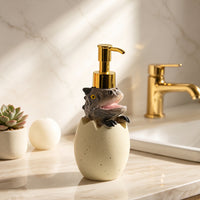 Playful Dinosaur Egg Soap Dispenser | Refillable, Dinosaur Soap Dispenser, for washroom