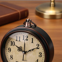Retro Desk Alarm Timepiece Luminous Hands Home Timekeeping Night Light