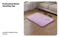 Noise Reduction Thick Exercise Mat Thickened Jump Rope Mat Widened Design for Apartment Dwellers, Beginners, Home Gym, Pilates, Living Room