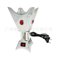 Plug-in Middle Eastern Incense Burner, Iron, Classical Style, Electroplated Finish