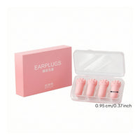 4 Pieces Soft Reusable Earplugs with Case Comfortable Ear Plugs with Case Compact Noise Blockers Portable for Sleeping, Studying