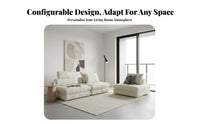 Blockdesign Sofa with Movable Backrests Wabi-Sabi Aesthetic configurable Seating Easy Assembly Deep Seat Design for Young Adults