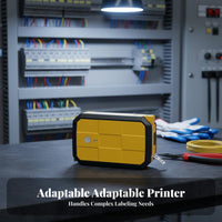 Handheld Wire Label Printer Rechargeable Label Creator Twin Power Supply