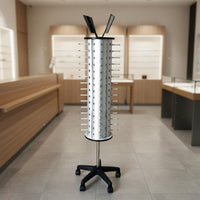 60 Pair Glasses Holder Large Capacity Rotating Sunglass Stand for Optical Shops