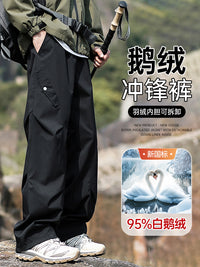 鹅绒工装羽绒裤男款外穿冬季2025新款可拆卸三防冲锋裤哈尔滨防寒