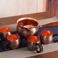 Wholesale Side-Handle Hammered Gong Dao Cup with Thickened Wall, Japanese Style Tea Pourer, Kung Fu Tea Set Accessory