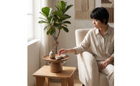 Resin Tray with Pedestal Modern Footed Tray Organic for Dresser, Home Decorators
