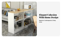 Space Saving Living Room Partition Cabinet Simple Design Multifunctional Storage Cabinet Easy Assembly Kitchen Bar Table with Shelves Sturdy Construction for Small Home Owners, Apartment Dwellers, Homeowners, Entryway