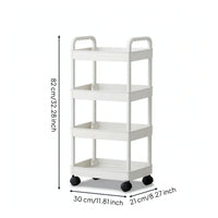 Rolling Storage Cart Narrow Furniture Portable for Bathroom