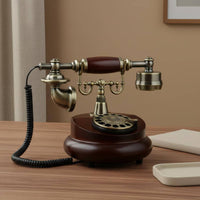 Vintage Rotary Phone Corded Retro Rotary Mechanism Telephone Hands-Hands-Off