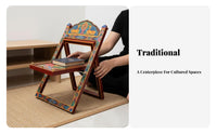 Painted Deer Bookrest Intricate Pattern Book Stand Stable Support for Home Cooks