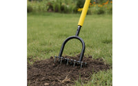 Stand-up Manual Lawn Aerator Heavy Duty Lawn Aerator Ergonomic Manual Soil Loosening Tool Hand-Push for Gardeners, Homeowners, Garden Maintenance, Orchard