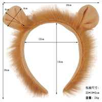 Lion Animal Headband Costume for Halloween and Performances