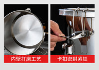 304 Stainless Steel Sealed Bucket with Flat Lid - 98L