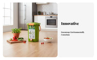 Kitchen Compost Container with Lid Wet-Dry Separation Kitchen Compost Bin Indoor Food Waste Bin Large Capacity for Under Sink