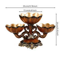 Snack Container with Compartments Ornate Dry Fruit Box for Hosts