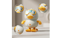 Wind-up Duck Toy with Goggles Cartoon Duck Toy Animated Sturdy for Children