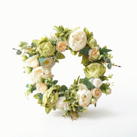 Artificial Peony Wreath Realistic Peony Wreath Indoor for Wall