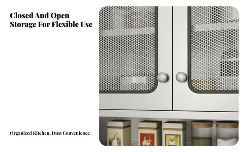 Rust-Proof Stainless Steel Wall Cabinet Space-Saving Wall Mounted Kitchen Cabinet Multi-Functional Kitchen Hanging Cupboard Multifunctional for Homeowners, Families, Cooks, Balcony