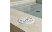 White Pool Main Drain Cover Circular Pool Drain Port Cover Round Safe for Spas