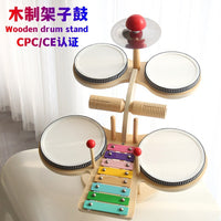 Wooden Cat Multi-Functional Music Table, Educational Drum Toy for Kids 4-6 Years