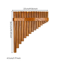 Bamboo Panpipes with Bag Curved Panpipes Wind Instrument for Students