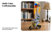 Collectible Elephant on Tricycle Wind-up Toy Decorative Elephant on Tricycle Tin Toy Vintage-Style Retro for Collectors, Home Decor, Shop Showcases, Cafes, Pubs