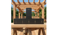Flat T Bracket Structural T-Bracket Mending Plate with Predrilled Holes Heavy-Duty Powder-Coated for Builders, Timber Framing