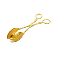 Engraved Serving Tongs with Scissor Handle Versatile Serving Utensil with Circular Handles Easy to Clean Cake Tongs Long-Lasting for Tea Party, Bakery