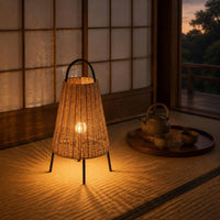 Lantern Floor Lamp Three-Legged Rattan Floor Lamp Soft Ambient Radiance