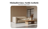 Nordic design and aesthetic Tofu cube Sofa Textured Upholstery sectional Couch Minimalist visual appeal Living Room Furniture Easy Assembly for Interior Designers, Design connoisseurs, Apartment Dwellers, Hotel, business Space, Lobby, Lounge Area