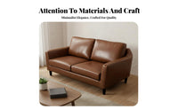 Nordic design Sleek Black Sofa Small Space suitable Living Room Seating Minimalist Design Couch leather-like finish Upholstery for Apartment Dwellers, Business Owners, initialTime residents, Lounge Area, Office, Bedroom