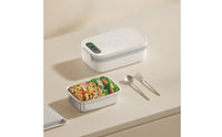 Rechargeable Heated Lunch Box with Stainless Steel Container Cordless Electric Lunch Box with Container Portable Food Warmer Self-Heating for Office Workers, Commuters, Students, Travel, School, Road Trips