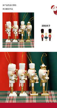 13cm Soldier Nutcracker Wooden Figurine Home Decor