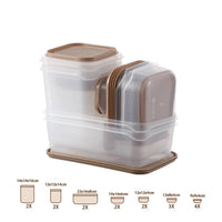 17 Pieces Fridge Storage Box Set Reusable Airtight Food Container Set Included
