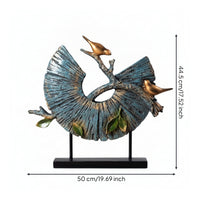 Abstract Bird Sculpture Modern Bird Sculpture Textured for Console Table