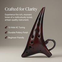 12 Hole Alto, Handcrafted Clay Instrument for Beginners, Easy to Play with Tutorial and Bag, Musical - Image 8