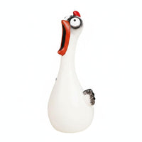 Screaming Chicken Figurine Chicken Figurine Hand-Painted Art Sculpture for Garden