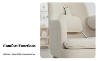 Electric Nursing Chair with Footrest High-Spine Design Maternity Armchair Adjustable Support Sturdy Wood Base for Bedroom